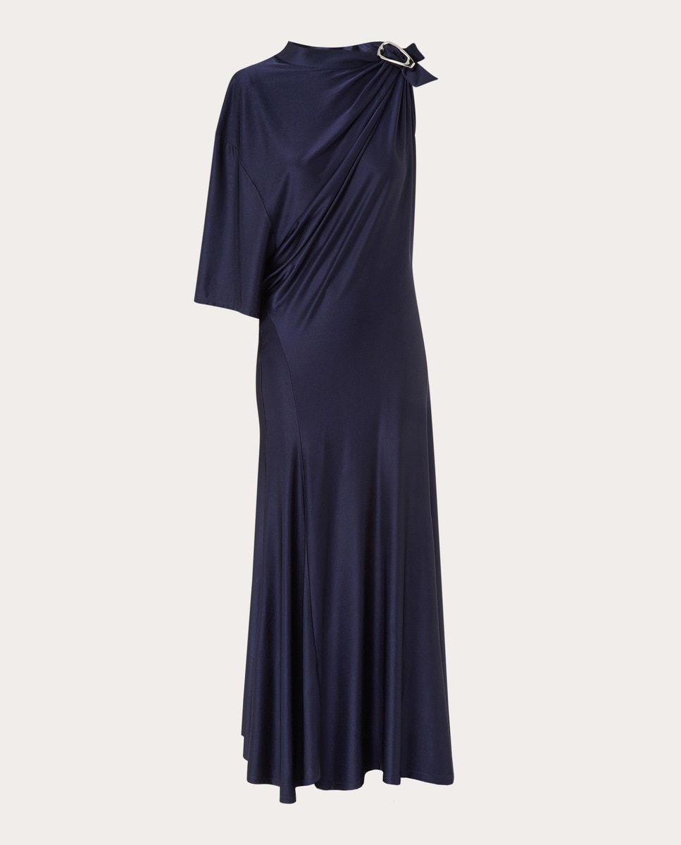 Vestido comprido Azul-marinho-1