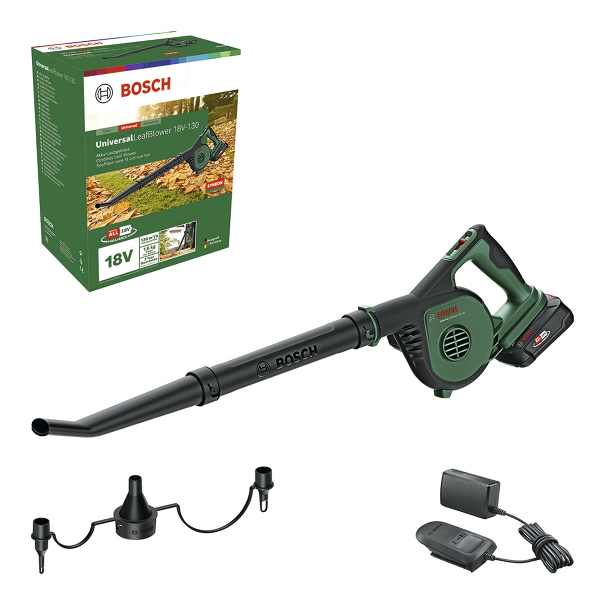 Soplador a batería Bosch UniversalLeafBlower Verde / Negro-2