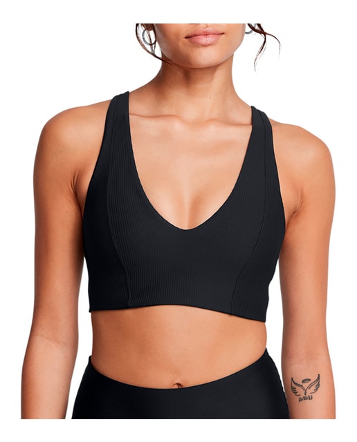 Imagen 0 de Top de mujer Ua Meridian Rib Bralette-Blk Under Armour