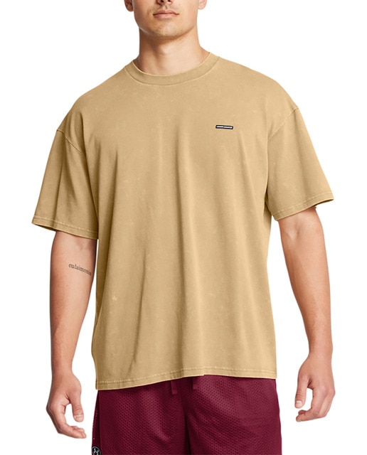 Imagen 0 de Camiseta casual de hombre Ua M Hw Os Logo Wash Ss-Blk Under Armour