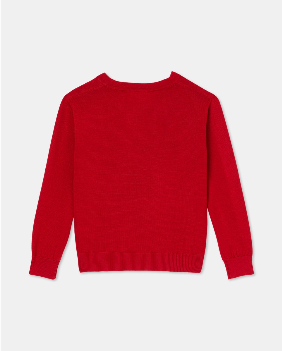 Jersey básico cuello pico - Kids El Corte Inglés - Rojo Rojo-2