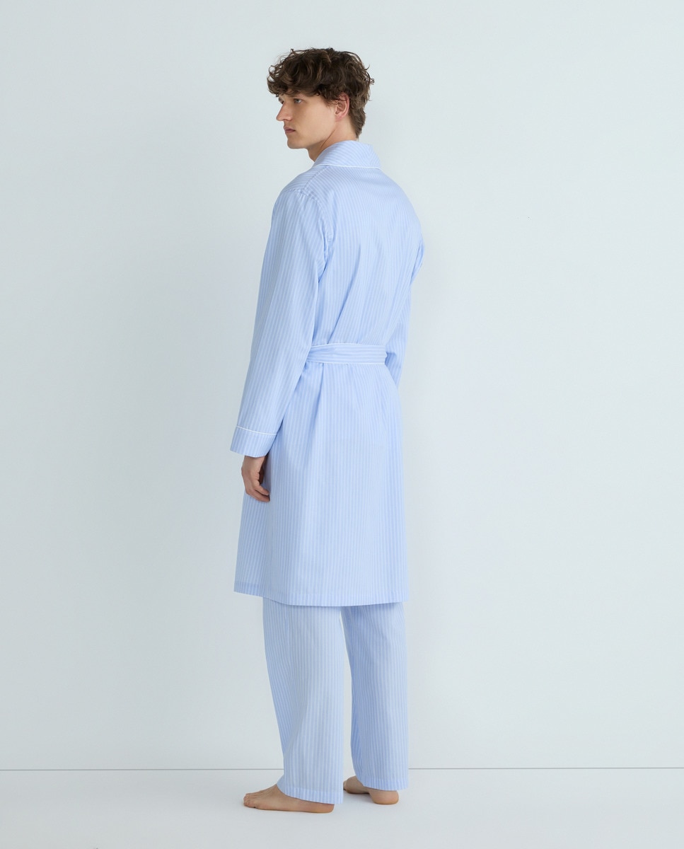 Robe de Popelina às Riscas Azul-2