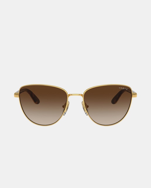 Imagen 0 de Gafas de sol de mujer cat eye de metal doradas