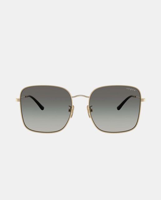 Imagen 0 de Gafas de sol de mujer cuadradas metalicas con lente degradada en marrón
