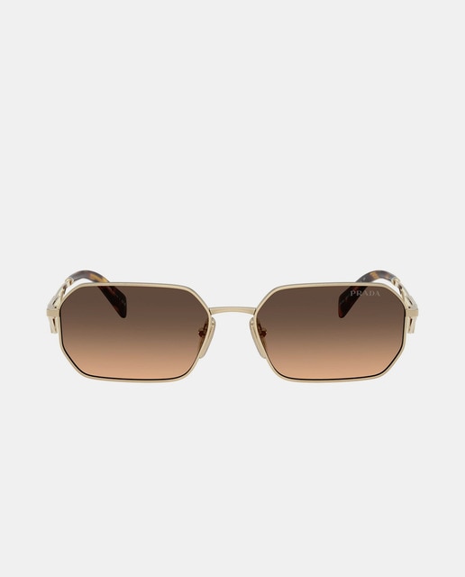 Imagen 0 de Gafas de sol de mujer geométricas metalicas con lente degradada en marrón