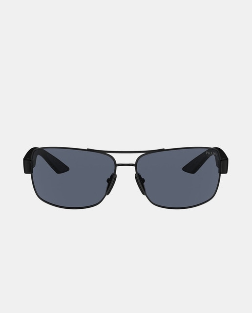 Imagen 0 de Gafas de sol de hombre rectangulares de metal negras
