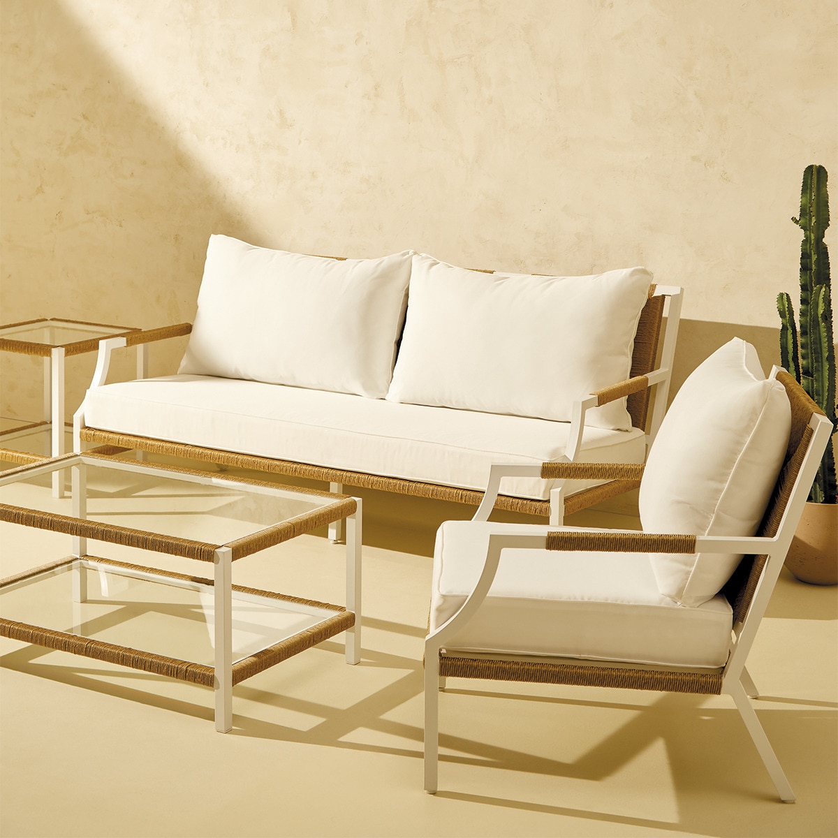 Mesa Auxiliar Creta Branco / Natural-6