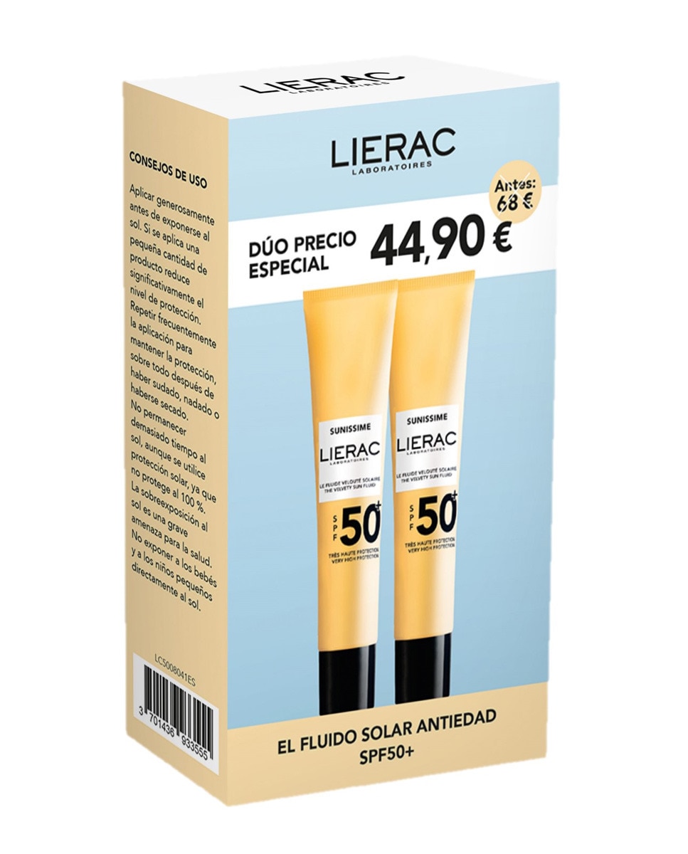 Dúo Protector Solar Facial SPF50 Sunissime Lierac 1