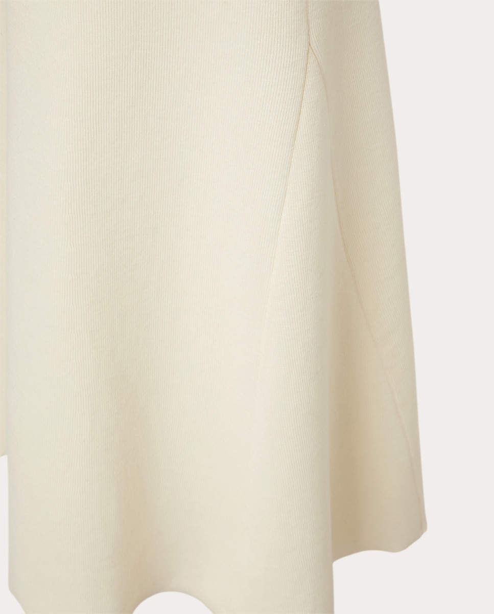 Vestido midi de algodón Blanco-6
