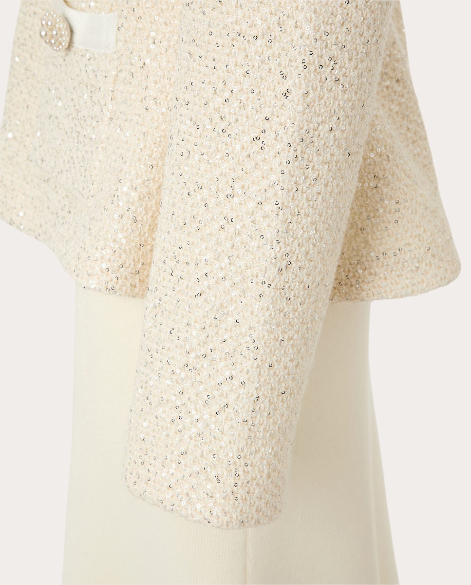 Vestido midi de algodón Blanco-5