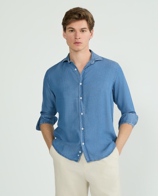 Imagem 0 de Camisa Regular de Chambray