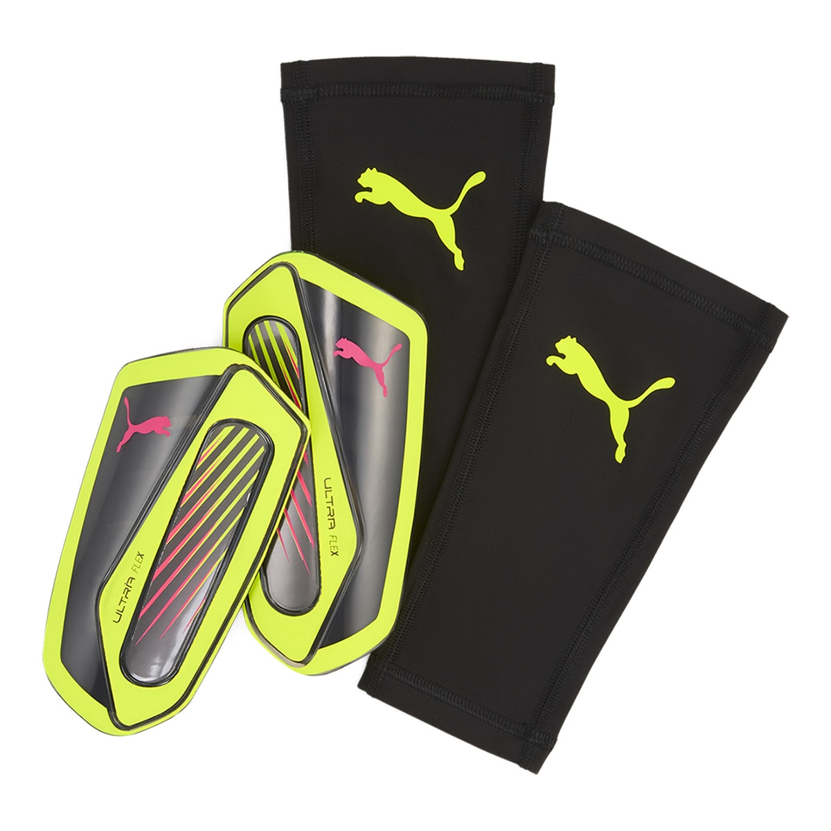 Caneleiras de Futebol Ultra Flex Sleeve Amarelo-1