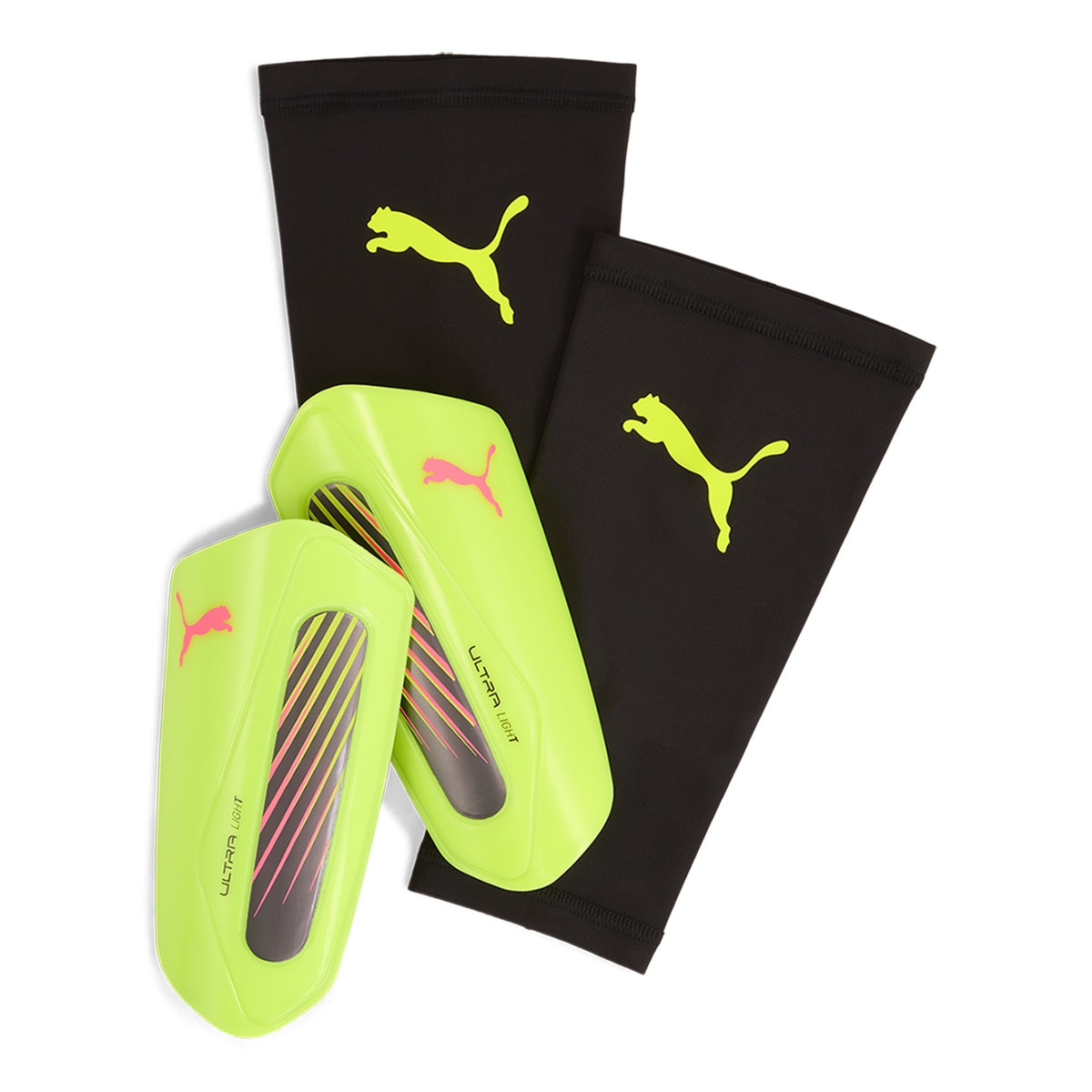 Caneleiras de Futebol Ultra Light Sleeve Amarelo-1