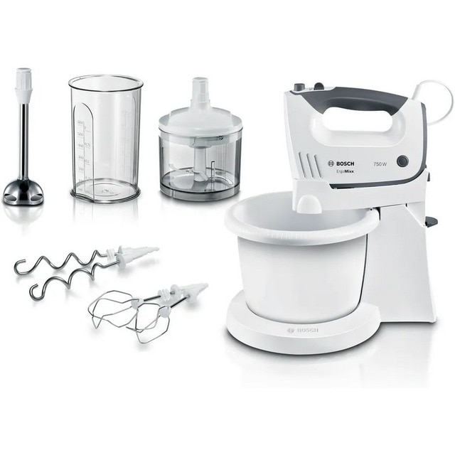 Imagem 0 de Batedeira com Taça Bosch ErgoMixx MFQ37490 de 750 W - Branco e Cinzento