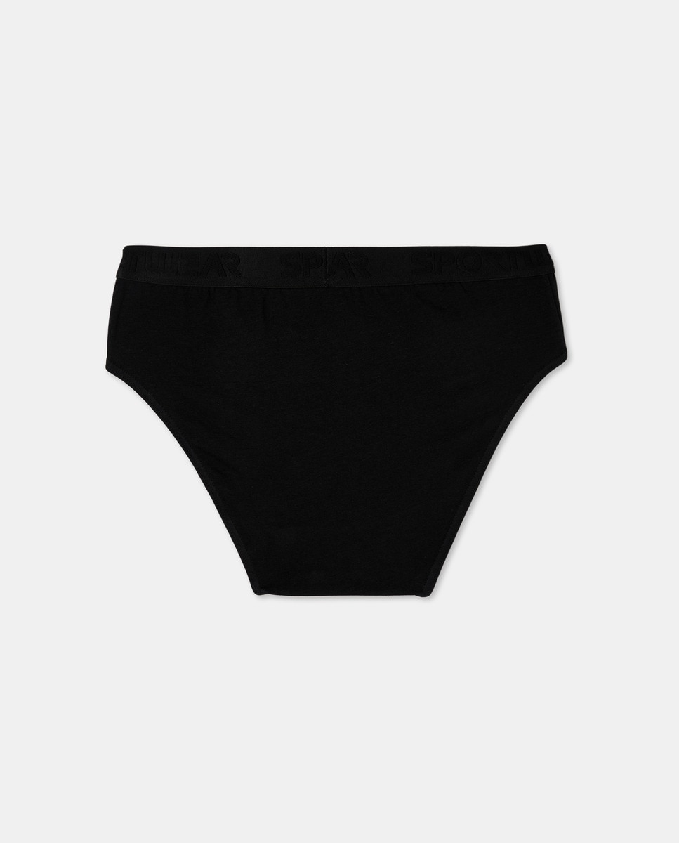 Pack 2 slips liso goma vista de hombre Negro-3