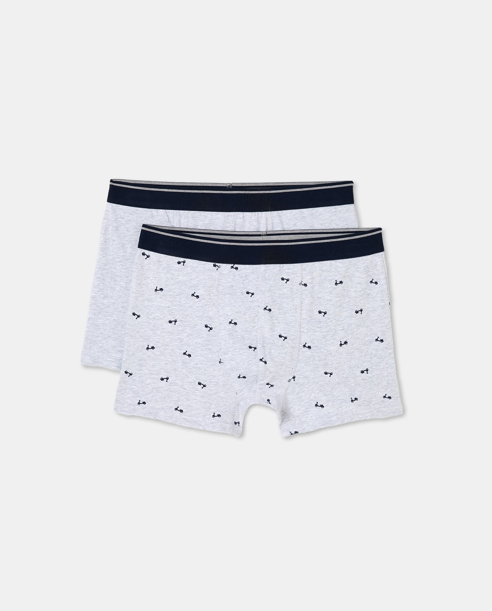 Pack 2 bóxers combinados de hombre Gris-1