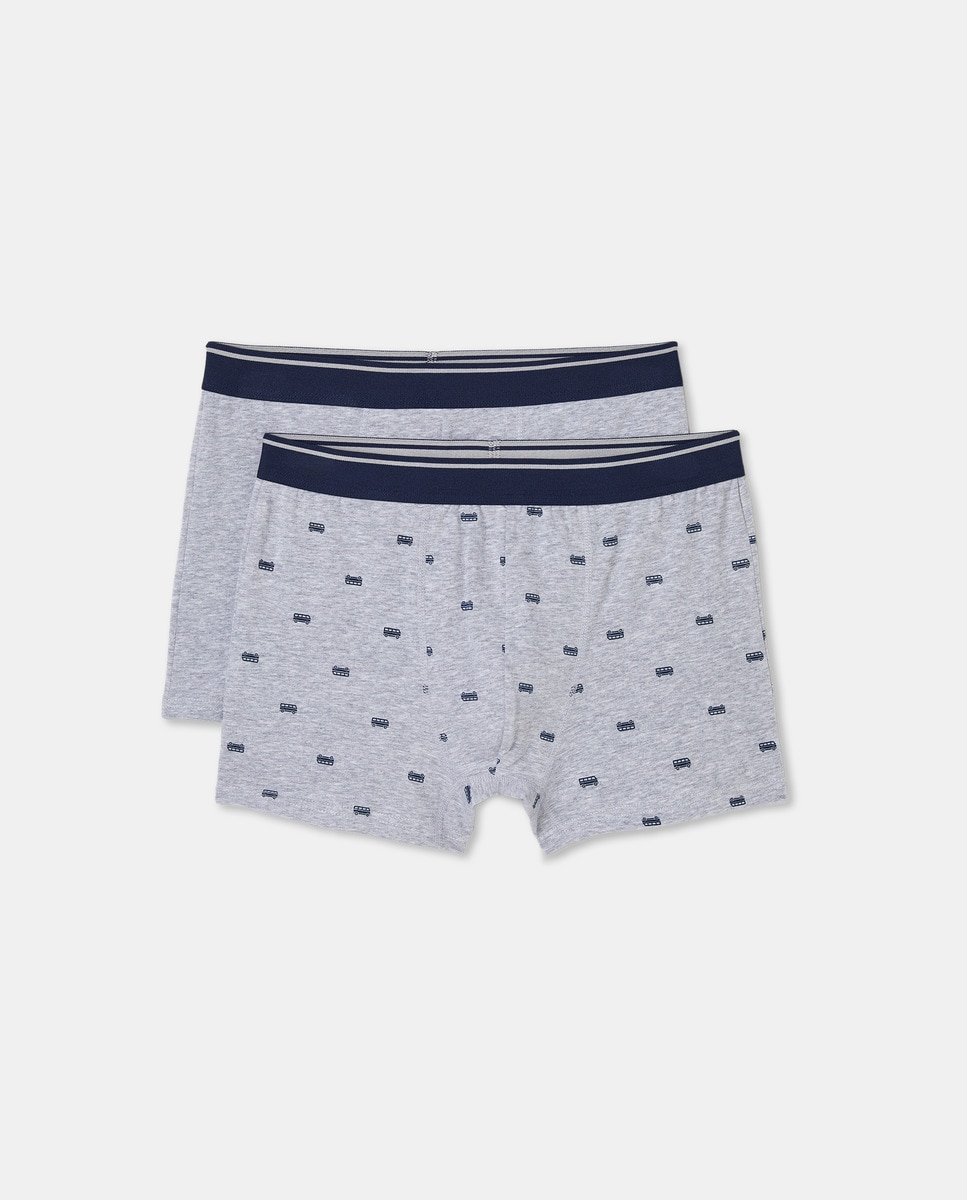 Pack 2 bóxers combinados de hombre Gris-1