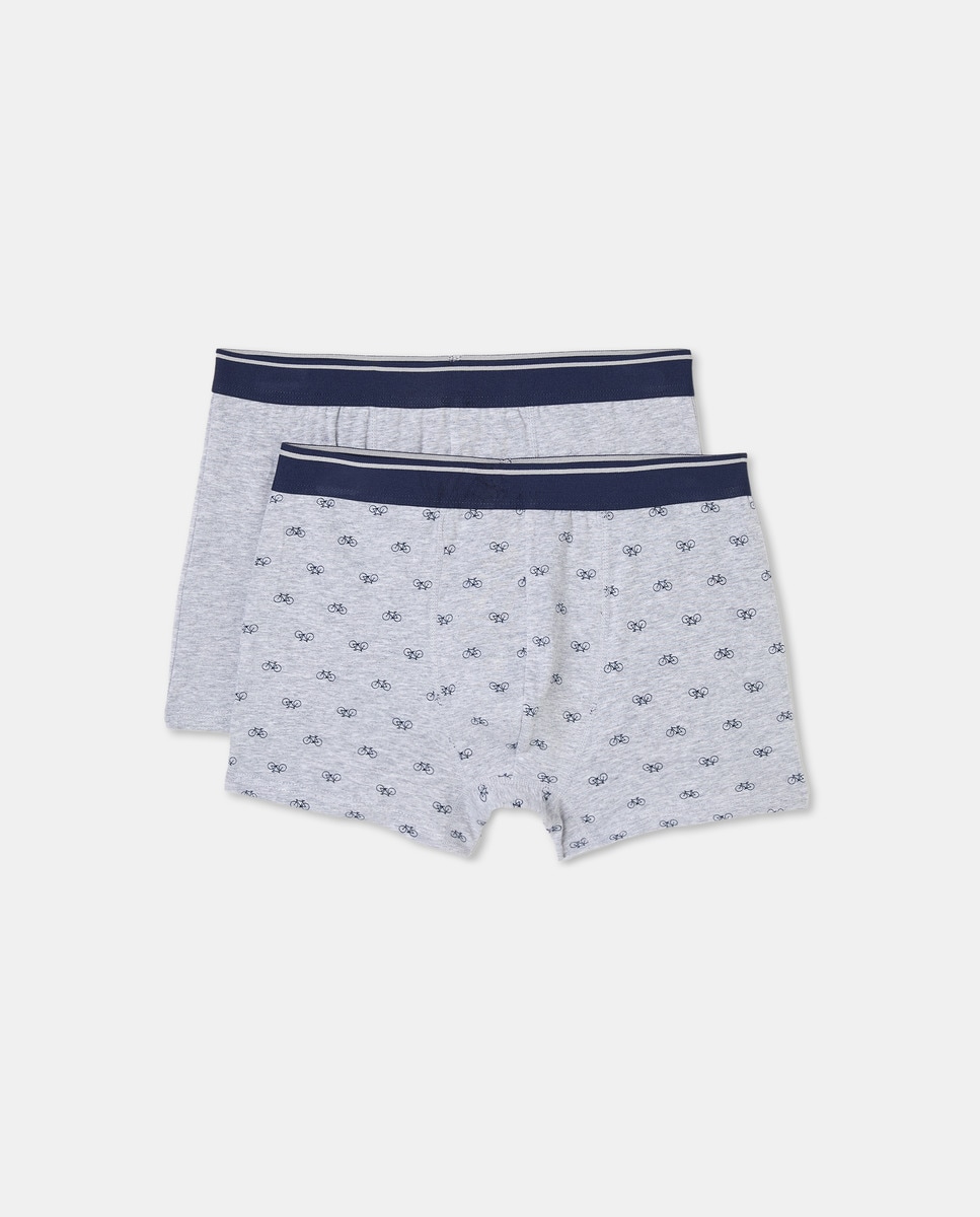 Pack 2 bóxers combinados de hombre Gris-1