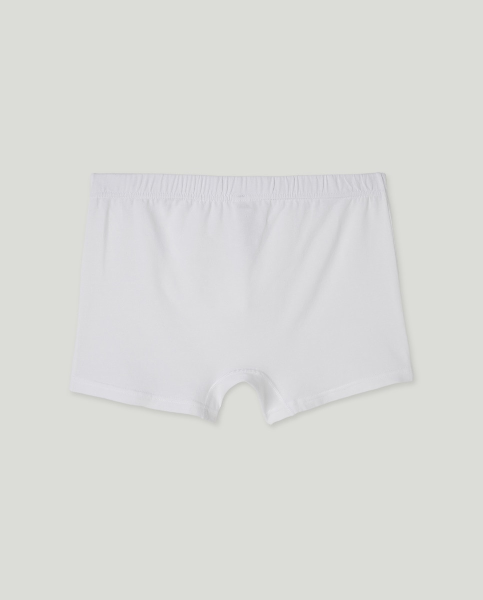 Pack 2 bóxers liso con goma cubierta de hombre Blanco-3