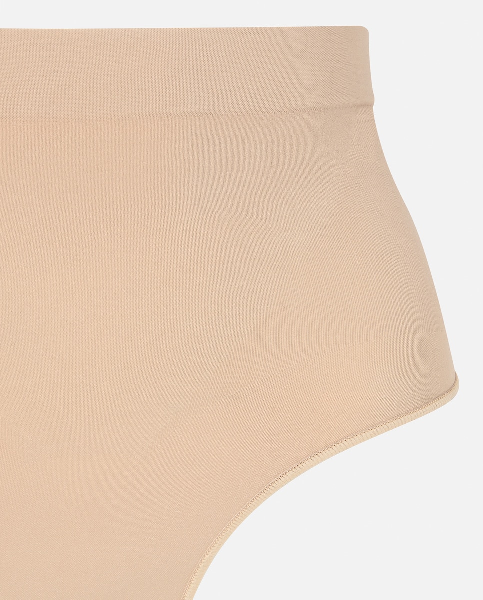 Tanga Moldadora sem Costuras Bege-5