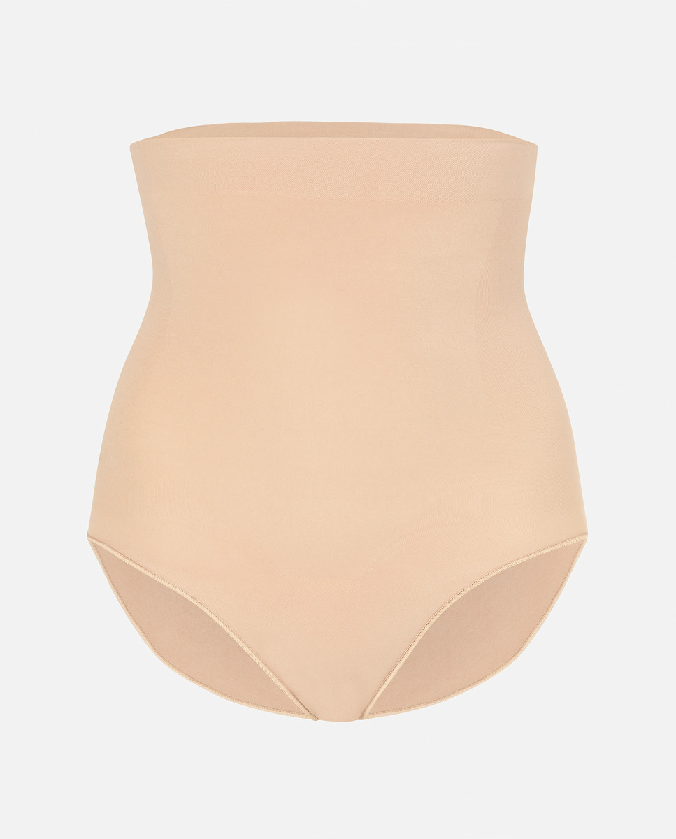 Cueca de Cintura Subida Moldadora sem Costuras Bege-4