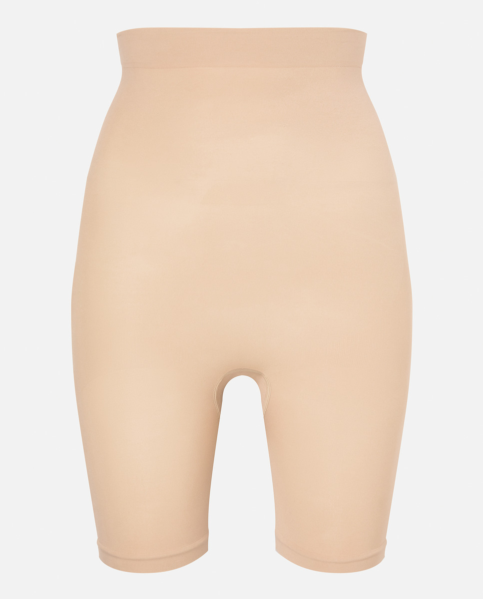 Calças Moldadoras sem Costuras Bege-4