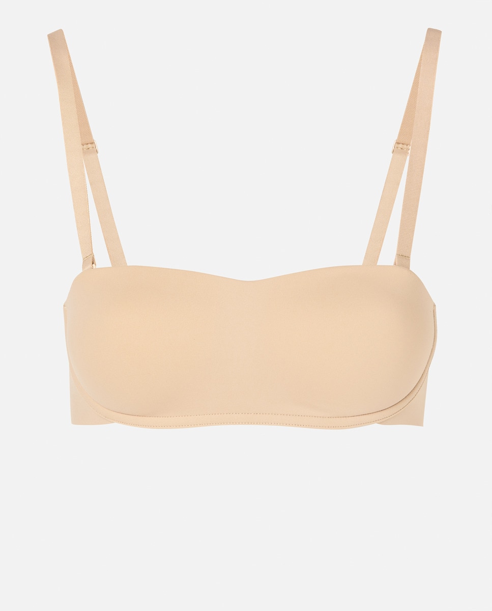Soutien de Microfibra sem Alças Bege-4