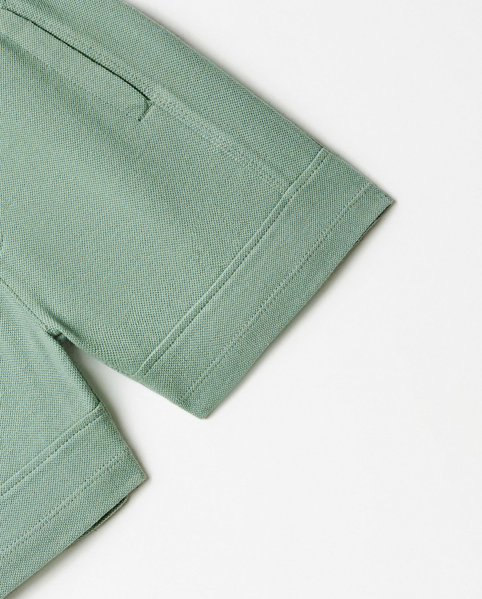 Bermudas Básicas de Piqué Verde-3