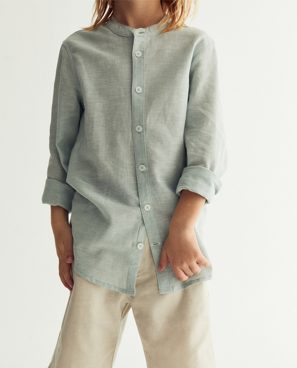 Camisa de Linho Verde-3