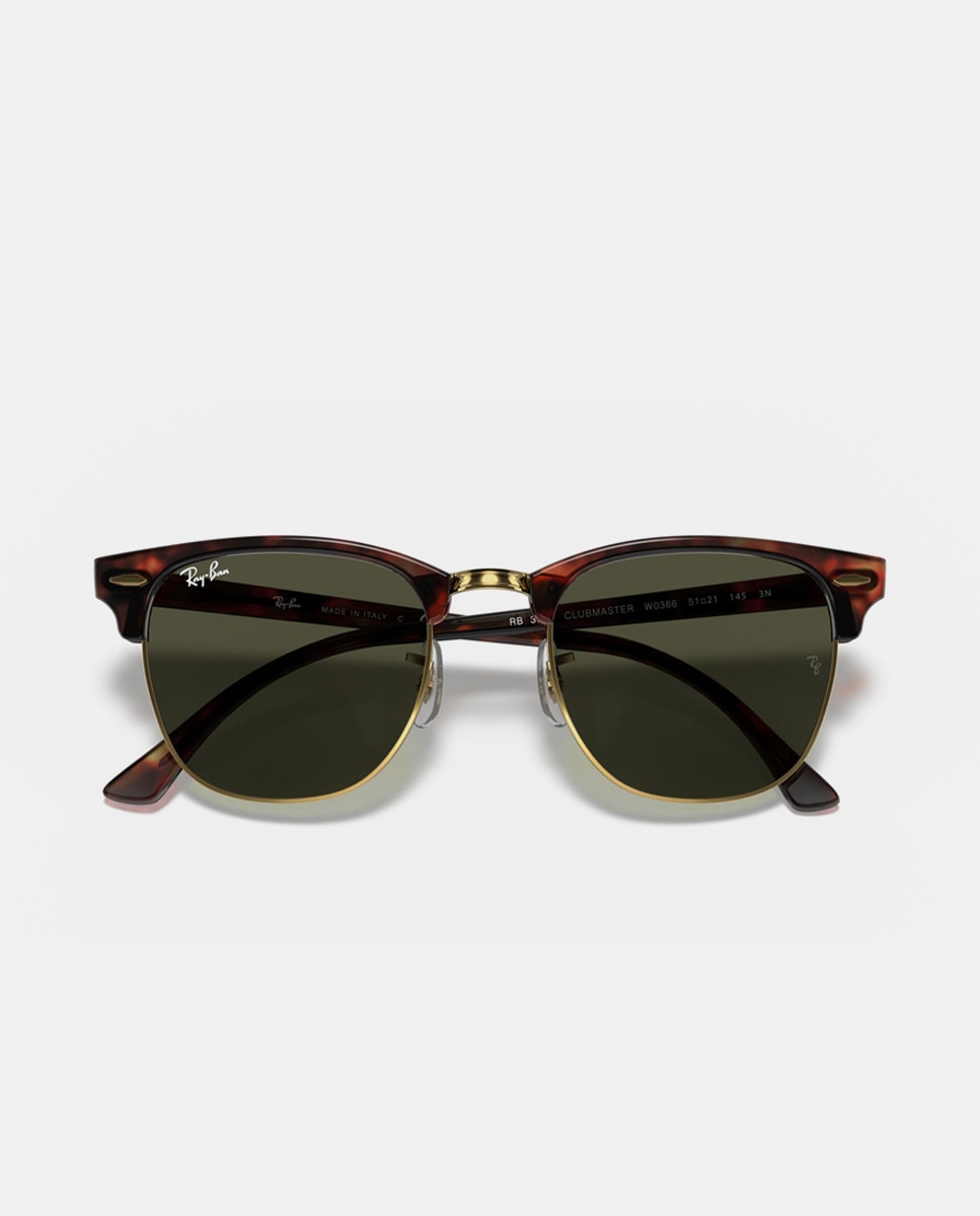 Gafas de sol Clubmaster cuadradas con montura metálica · Ray-Ban