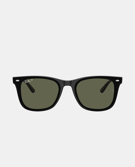 Imagen 0 de Gafas de sol unisex cuadradas en negro con lentes polarizadas
