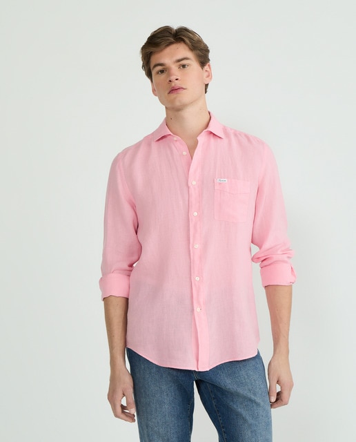 Imagem 0 de Camisa Regular Fit de Linho Lisa