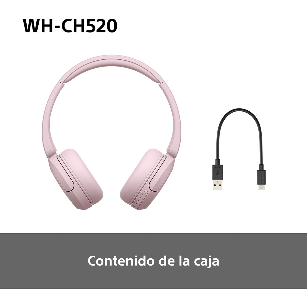 Sony WH-CH520 Auriculares inalámbricos de diadema, hasta 50h batería, ecualizador, iOS, Android y PC Rosa-9
