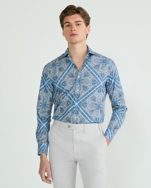 Imagem 0 de Camisa Casual com Manga Comprida Estampada