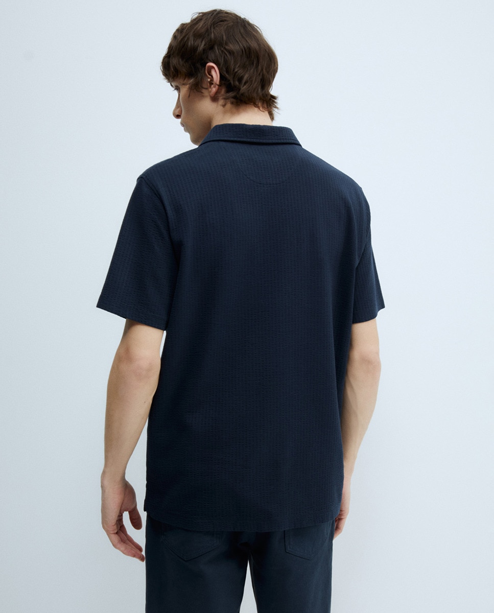 Polo Seersucker Azul-marinho-4