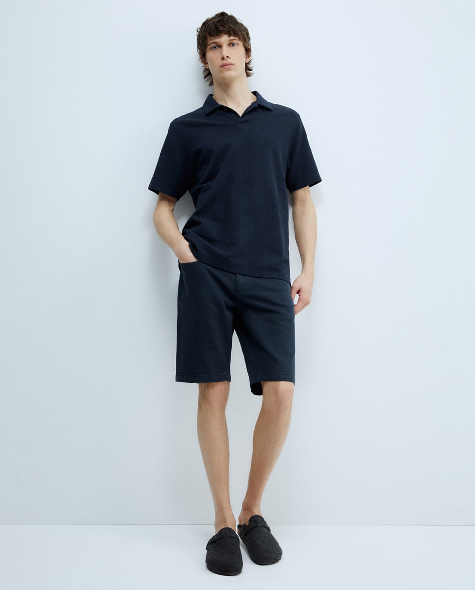 Polo Seersucker Azul-marinho-2