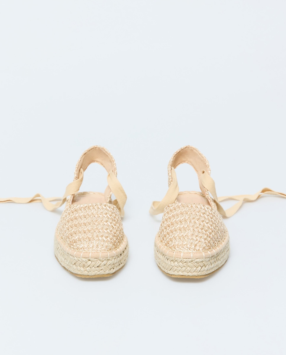 Alpercatas de Crochet Metalizadas Ouro-2