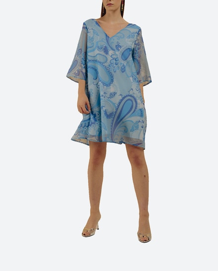Vestido corto y manga campana por debajo del codo — oferta en Primeriti