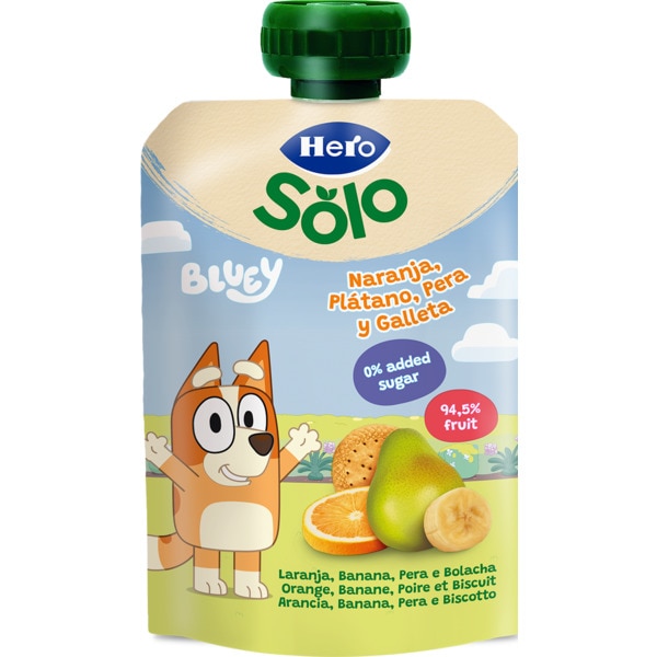 Pouch Fruta Laranja, Pera e Banana embalagem 100 g