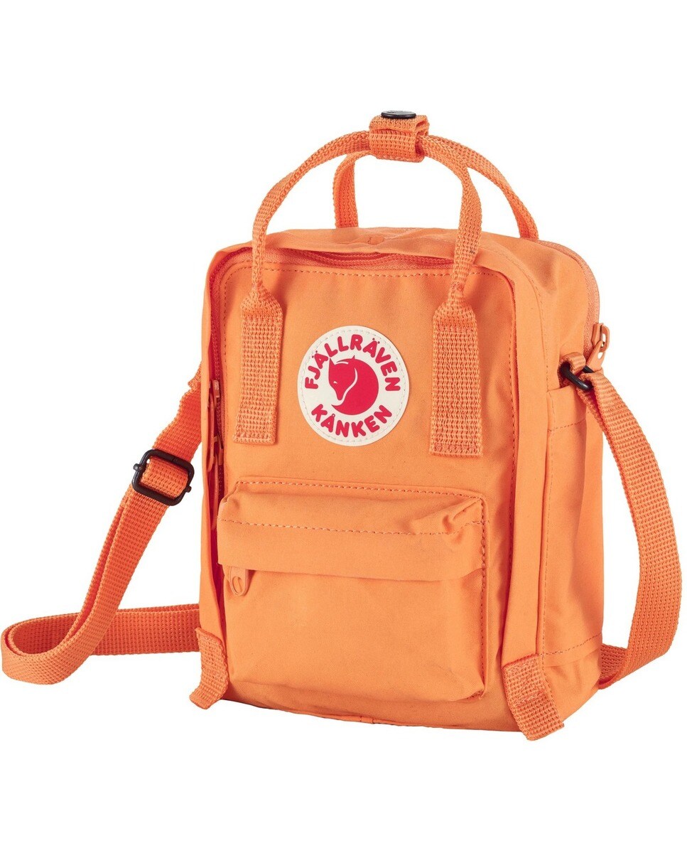 Mala a tiracolo mini unissexo Fjällräven Kanken Sling de vinil verde água Laranja-2