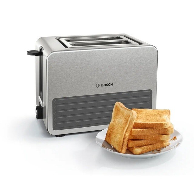 Torradeira Bosch Compacta Silicone line TAT7S25 de 1050 W com 2 Fendas Curtas - Inox Inox-2
