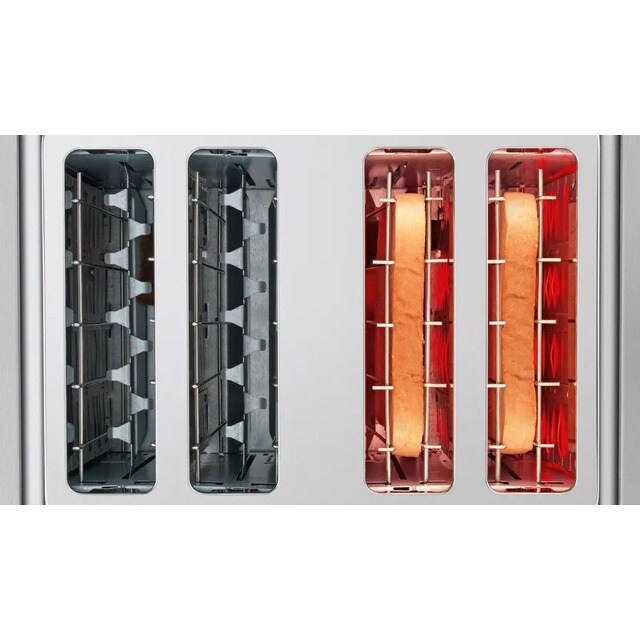 Torradeira Bosch Silicone line TAT7S45 com 4 Fendas Curtas - Inox e Cinzento Cinzento/Inox-5