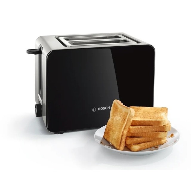 Torradeira Bosch Compacta Sky TAT7203 de 1050 W com 2 Fendas Curtas - Preto e Inox Preto / Inox-2