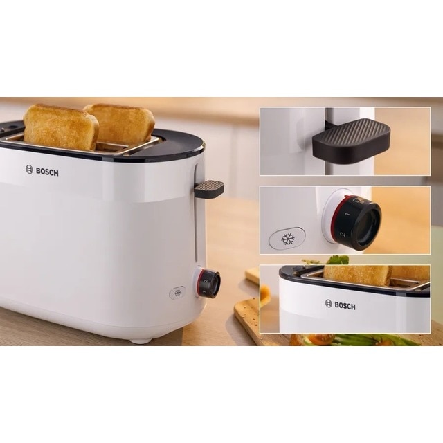 Torradeira Bosch Compacta MyMoment TAT2M121 de 950 W com 2 Fendas Curtas - Branco Branco-4