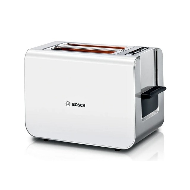 Imagem 0 de Torradeira Bosch Compacta Styline TAT8611N de 860 W com 2 Fendas Curtas - Branco