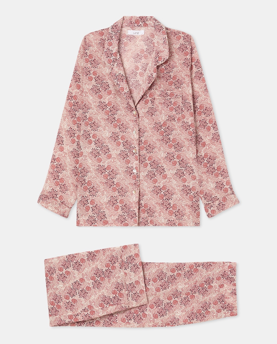 Pijama Mujer Dos Piezas Estampado Rosa-3