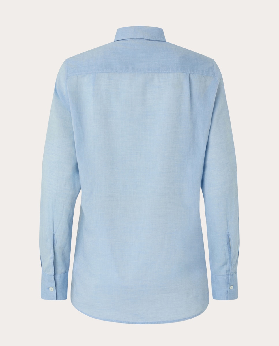 Camisa de algodão Azul-claro-2