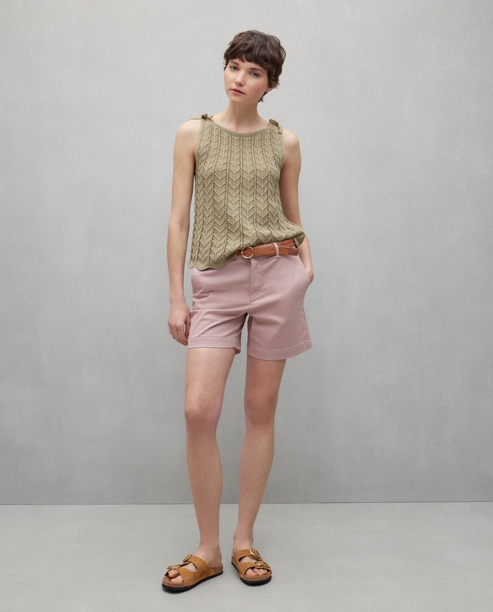 Bermudas com Cinto 200 Rosa-1
