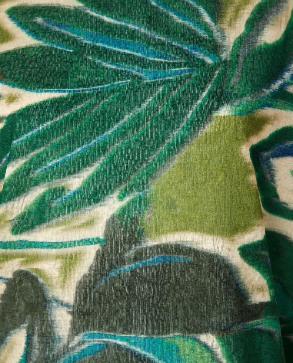 T-shirt de Manga Curta Estampada Verde-5