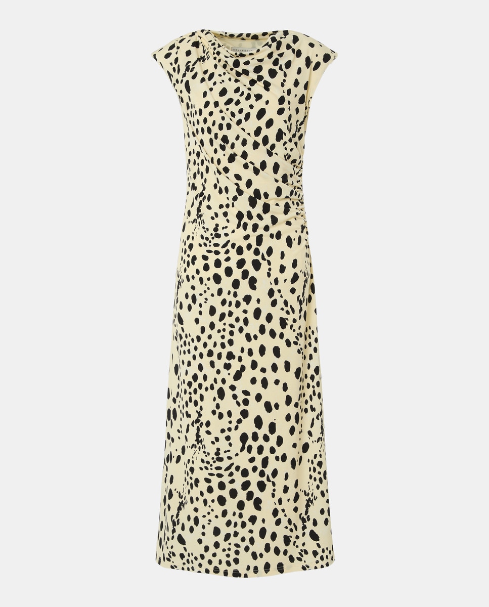 Vestido sem Mangas com Drapeado Branco-4
